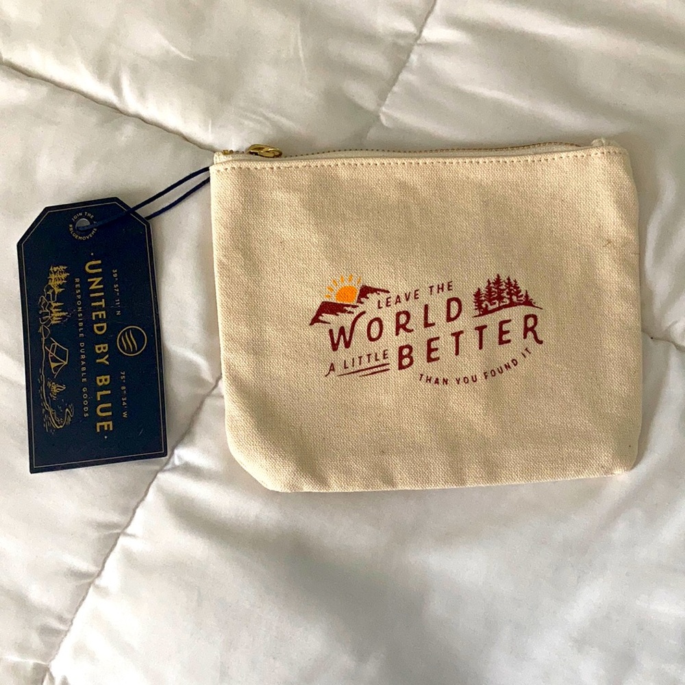 United By Blue canvas travel zip pouch